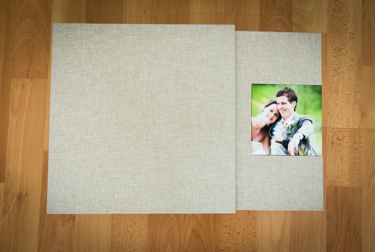 Fabric vintage wedding album